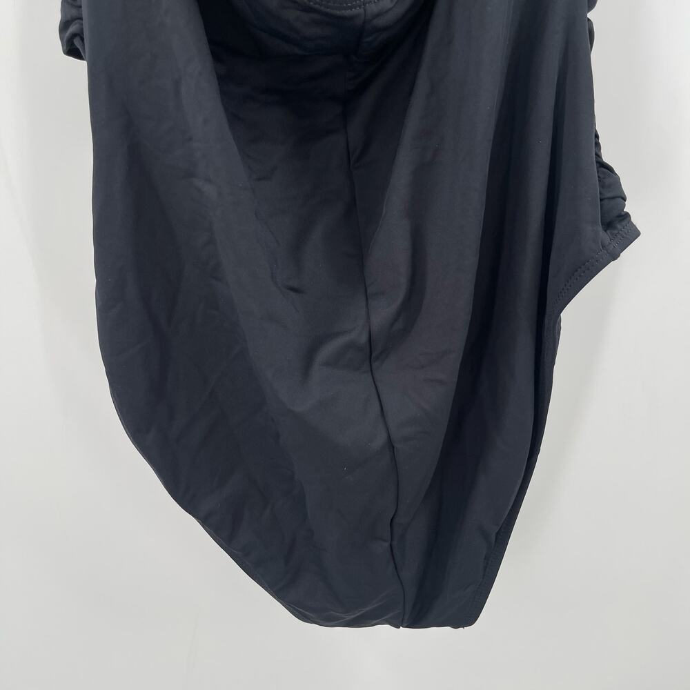 LA BLANCA Swimsuit SZ 14 One Piece Black NEW Twist Bandeau Halter/Strapless - Picture 15 of 16